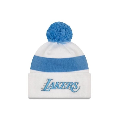 Sapca New Era Los Angeles Lakers NBA City Edition Pom Knit Beanie - Albi